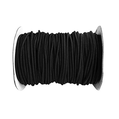 PciDinFo 4mm Strong Elastic Bungee Rope Shock Cord Tie Down Boats Trailers, Black, 3m