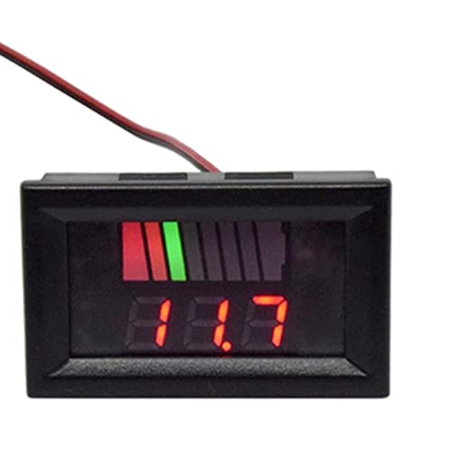Battery Charge Level Indicator Car Battery Capacity Meter Tester Checker 12V-72V Red Motorcycle Checker Auto Tester Fuel Gauge Indicator
