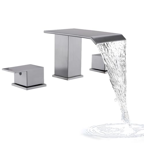 BEIYI 2 Handle Deck Mount Tub Faucet, Roman Bathtub Faucet Set Brushed Nickel High Flow Garden Bath...