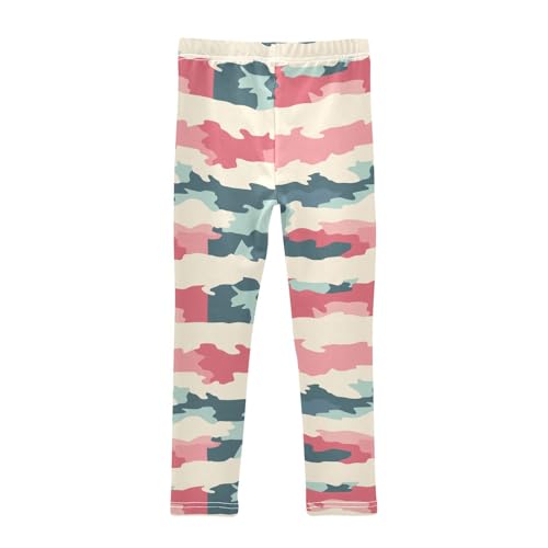 Camouflage Stripes Camo Girls Casual Leggings for Kids Printed Long Pant Bottoms Stretch and Soft2