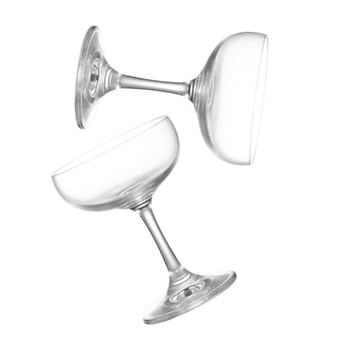 TOBBOMEY 2 pezzi Bicchieri Cocktail in Vetro Eleganti Calici Vintage da Bar per Martini e Design Classico Raffinato per Feste e Casa