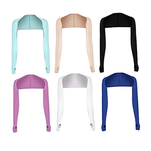 Mangas para cubrir brazos Hilai pack de 6 calentadores de brazo con orificio para dedos para sol