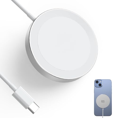 Qi2 Magnetic Wireless Charger, Minthouz 15W Fast Charging iPhone Wireless Charger, Mag Safe Wireless Charging Pad for iPhone 16/15/14/13/12 Series, Airpods and Qi-Enabled Devices (No Adapter), Silver