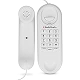 RadioShack Teléfono Alámbrico | Montaje en Escritorio o Pared | Blanco