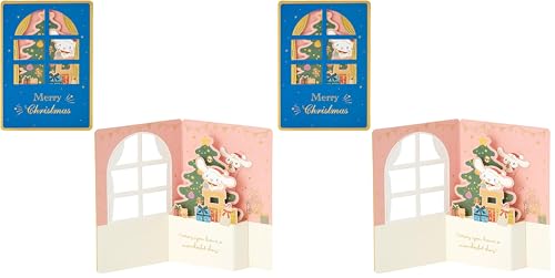 �T�����I(SANRIO) �N���X�}�X�J�[�h ���b�Z�[�W�J�[�h �N���X�}�X �V�i�����[�� �c���[���� JX 55-5 242578 (× 2)