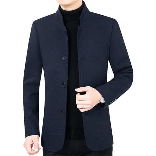 Men Business Casual Blazers Jackets Woolen Blends Male Slim Fit Coats Mens Clothing3