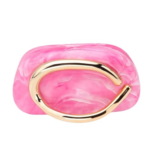 Image of Women Evening Clutch Purse Metal Handle Acrylic Purse Unique Shoulder Bag Causal Handbags for Bride Party Wedding