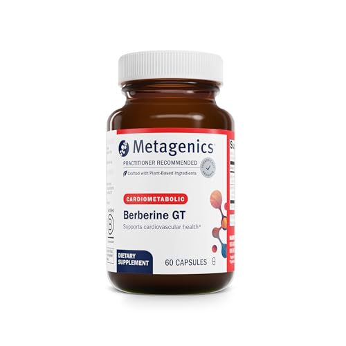 Metagenics Berberine GT - Berberine Supplement 500 mg - Supports Heart Health, Healthy Cholesterol, Triglyceride & Carbohydrate Metabolism - Non-GMO, Gluten-Free, Vegetarian - 60 Capsules