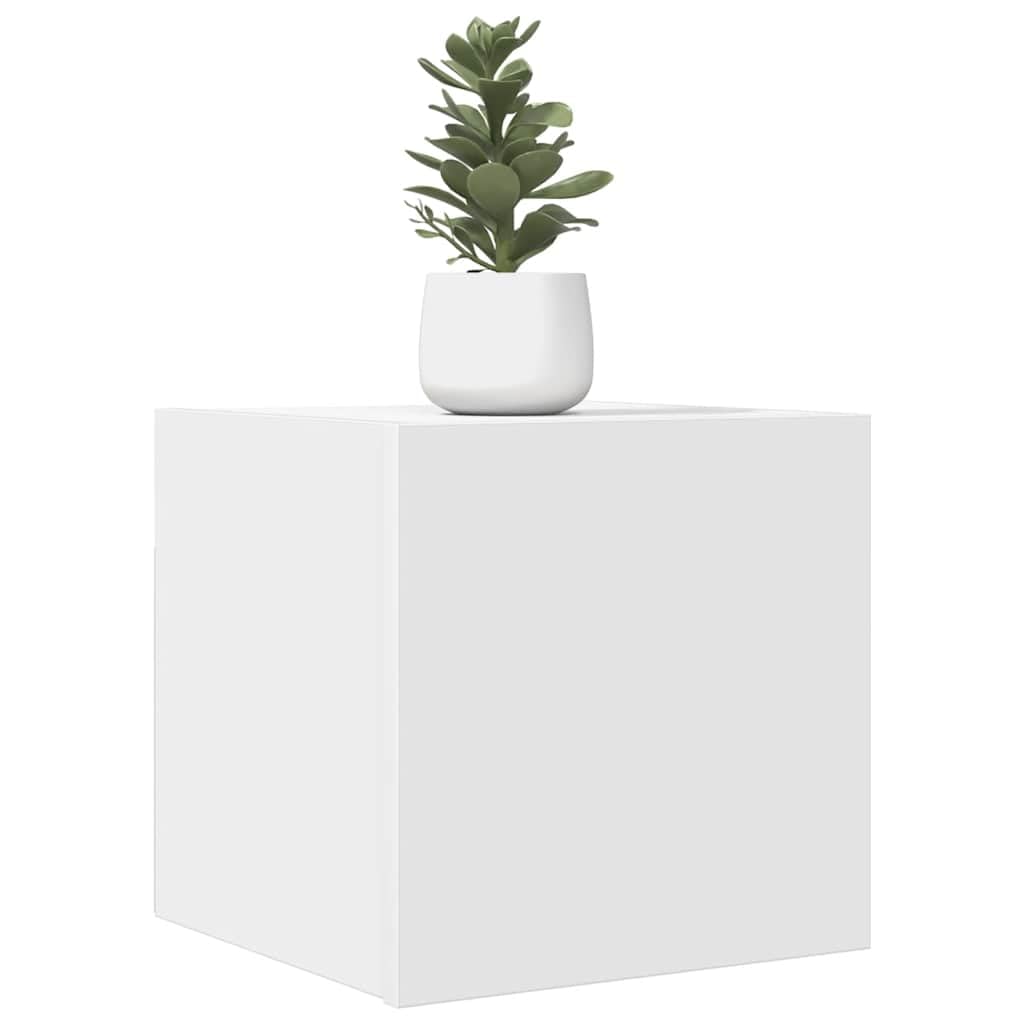 vidaXL 2X Muebles de Pared para TV Soporte Muebles Aparador Estante Salón Sala de Estar Decoración Entretenimiento Blanco 30,5x30x30 cm