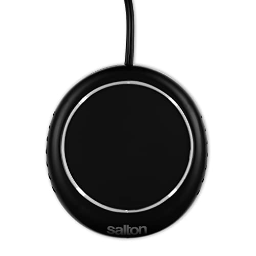 Salton Illuminated Mug Warmer – LED Coffee & Tea Cup Warmer | Sleek Black Design for Gamers, Desks, & Candle Warming | Compact Beverage Plate | Flame-Free Wax Melter | Proudly Canadian by Salton - Image 2