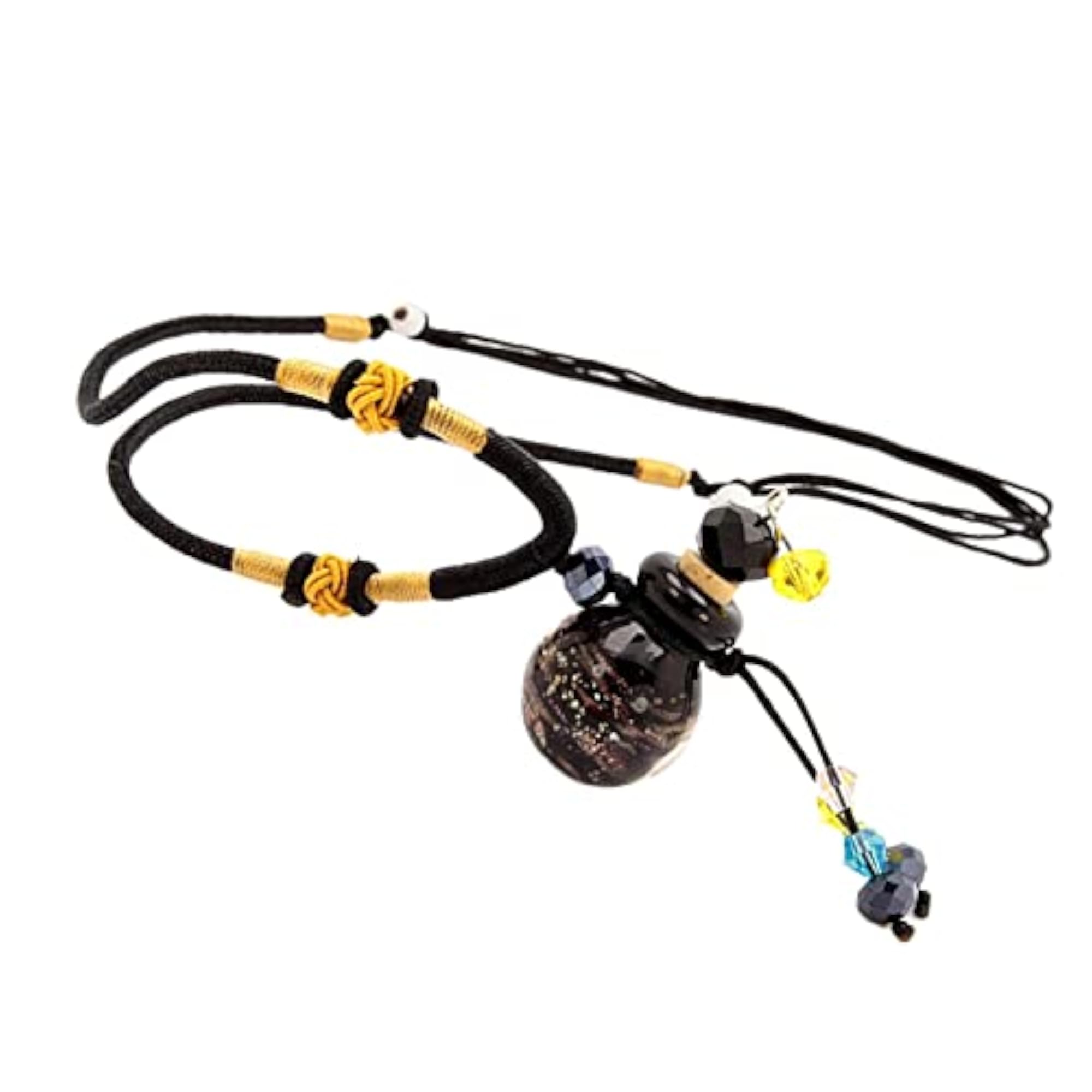 Glass Small Gourd Essential Oil Diffuser Pendant Necklace