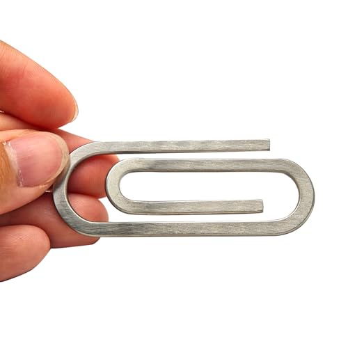 2 pack Paperclip Stainless Steel Money Clip Handiness Cash Metal Credit Card Holder Minimalist Front Pocket Wallet Men's Gift2