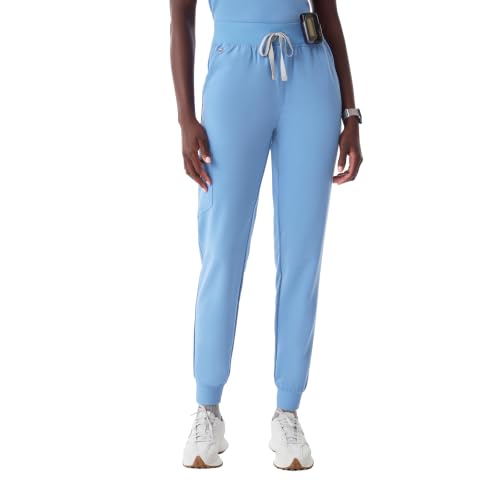 FIGS Zamora High-Rise Jogger Scrub Pant for Women | Ceil Blue, Tall L