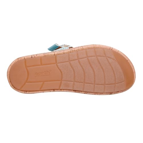 Sandale compensée bleu pour marcher sans douleur en taille 41 EU