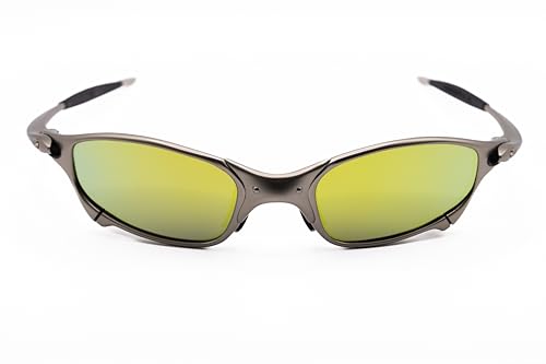 Metal Alloy Unisex Sunglasses – UV Protection for Men & Women - Polarized Gold Mirror Lenses2