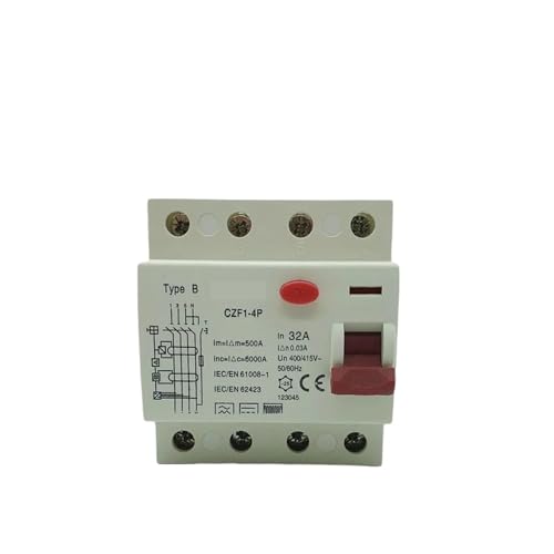 Disjoncteur 3P N interrupteur différentiel 40A 10kA EKL6-100H pour maison
