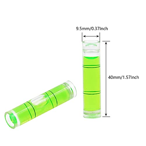 9.5X40Mm Cylindrical Plastic Bubble Level Vial Small Bubble Level Wall Mount Mini Level (10Pcs ) #TOP24