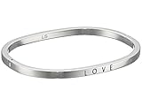 Calvin Klein Damen-Armreif mit Haken, Silber, m