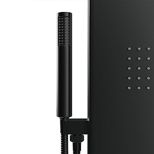 Ledmyplace 59 In. 3-Jet Rainfall And Waterfall Wall Mounted Shower Panel System With 3.4 Gpm Flow Rate, 59 In. Hose Length, Brass And Stainless Steel, Bodyspray, Knob Handle, Two Function Shower Head #TOP3