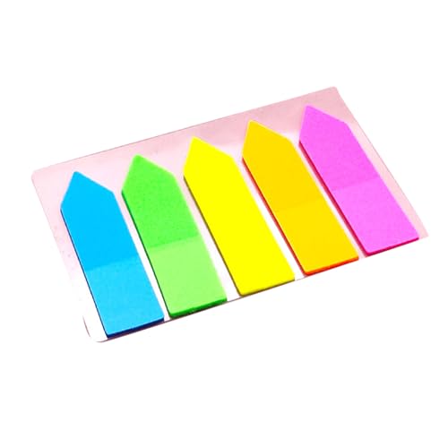 1000 hojas de etiquetas adhesivas de PET de colores, etiquetas adhesivas reposicionables, marcadores de página, tiras resaltadoras de texto para carpeta, etiquetas multicolor de varios tamaños para