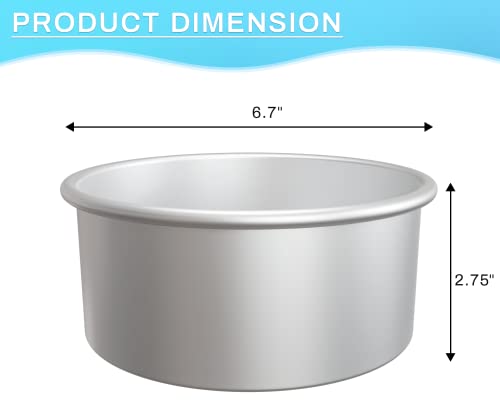 Natikon 6 Inch Cake Pan Set Of 3 Round Aluminum Cake Moulding Pans With Removable Bottom, For Birthdays, Wedding And Home Party #TOP5