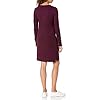 Amazon-Essentials-Womens-Soft-Ribbed-Long-Sleeve-V-Neck-Knee-Length-Classic-Fit-Sweater-Dress Amazon Essentials Women's Soft Ribbed Long-Sleeve V-Neck Knee Length Classic-Fit Sweater Dress, Burgundy, Large