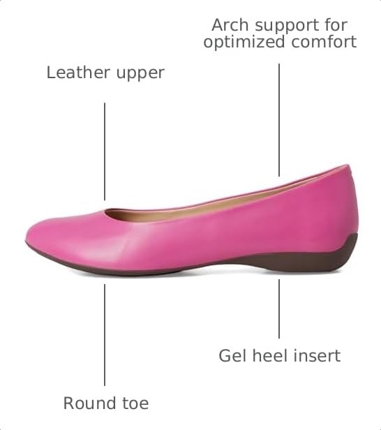 Image of Women's Genuine Leather Comfort Slip on Ballet Flats