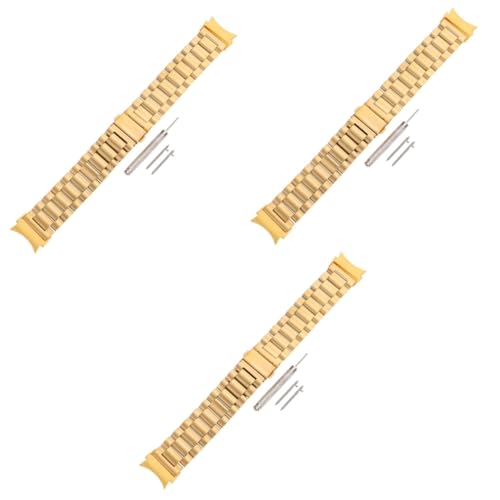 Bracelet montre inoxydable doré HEMOTON chic lot de 3 pièces pour relooker votre montre connectée