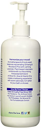 Kiss-My-Face-Anti-Stress-Woodland-Pine-Ginseng-Shower-Gel-Rejuvenate-Your-Mood-With-Ginseng-Woodland-Pine-Antioxidant-Blend-of-Olive-Oil-Aloe-Vitamin-E-16-fl-oz-Bottle-Pack-of-2 Kiss My Face Anti-Stress Woodland Pine & Ginseng Shower Gel - Rejuvenate Your Mood With Ginseng & Woodland Pine - Antioxidant Blend of Olive Oil, Aloe & Vitamin E - 16 fl oz Bottle (Pack of 2) - Image 3