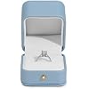 Boîte à Bijoux En Cuir PU Vert – Présentation Bague Cadeau, Proposition – Microfibre Intérieure – 6x6x6,5 Cm - 2