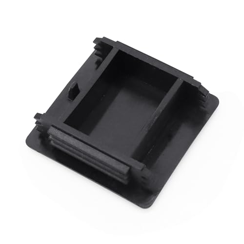 Image of 60 Pack 1-5 /8 inch x 1-5 /8 inch Strut Channel End Caps, Square Plug Cap Fittings for Protecting The Ends of Struts or Profiles, Black