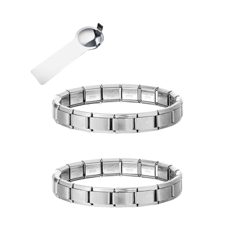 Nomination Bracelets Set, Italian Charm Bracelet with Silver Charms, Adjustable Design for Women, Personalised Jewellery for Daily Wear and Special Occasions, Three Silver Bracelets with Removal Tool