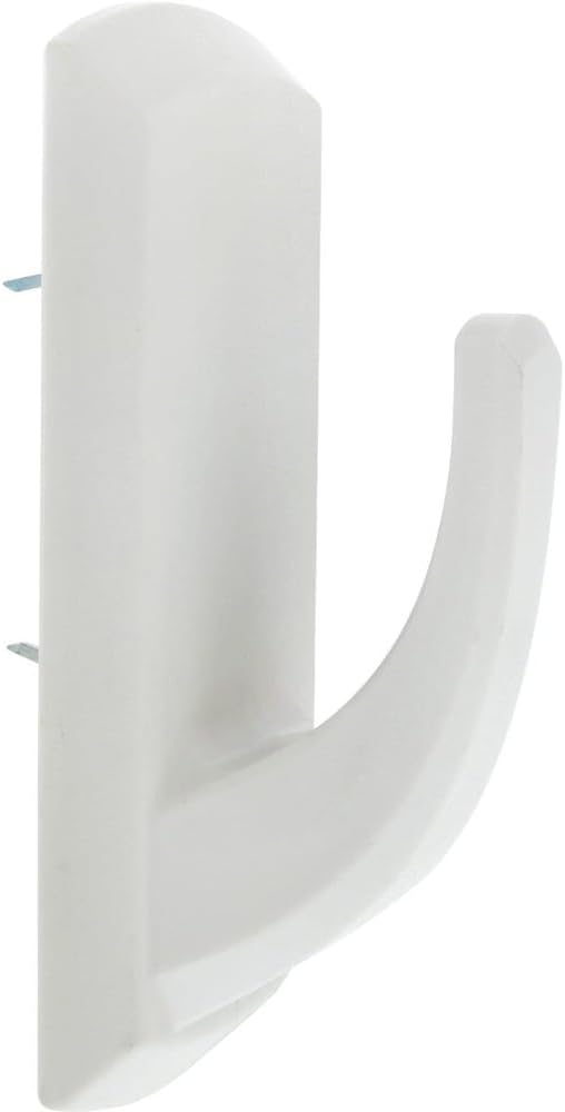 HIGH & MIGHTY 515800 Tool Free Decorative Hook, 2 Hooks, 20LB Limit, White