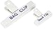 White Bag Clips 2 Large and 2 Small