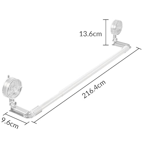 Tringle à rideau de douche sans perçage extensible fixe pour mur carrelé fragile - 7