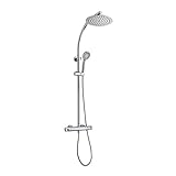 conjunto ducha teka manacor Dual Control: aúna la estética de un termostato con la practicidad de un grifo monomando estándar.