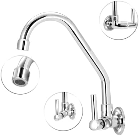 Torneira De Cozinha Parede 100% Em Metal, Torneira Para Cozinha G...