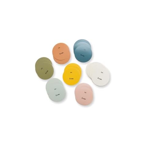 Gift Tags - Circle Gift Label Stickers - Cute Label Tags (Multicolored) Cover