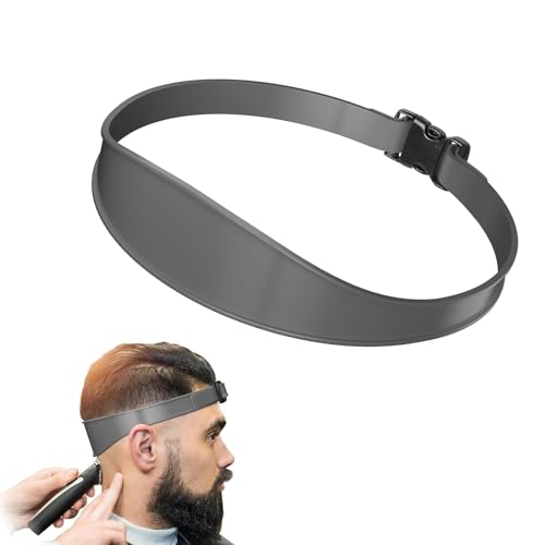 ChAusa Modèle de Coupe de Cheveux, Guide de Rasage pour le Décolleté, Guide de Coupe de Cheveux, Bande de Coupe de Cheveux en Silicone Réglable pour les...