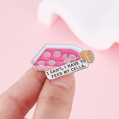 Image of Science and Medical Microscope Brooch,Colorful Enamel Lab Pin Jewelry for Scientists Laboratory Enthusiasts Badge Gifts