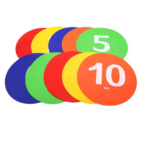 10 Pieces Spots Markers Flat Cones Agility Dots Floor Dots for Soccer Exercise Basketball