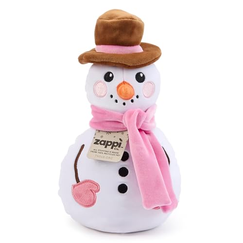 Zappi Co Boneco de peluche em forma de mulher da neve, macio e macio, decoração de Natal Frostina (25 cm de altura), perfeito para decoração festiva e enchimento de meias