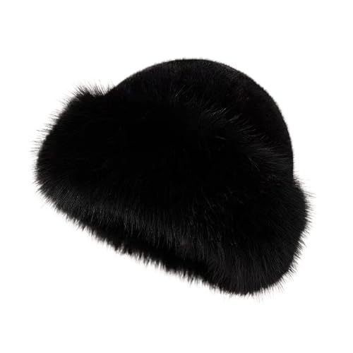 Sombrero ruso de piel sintética para mujer