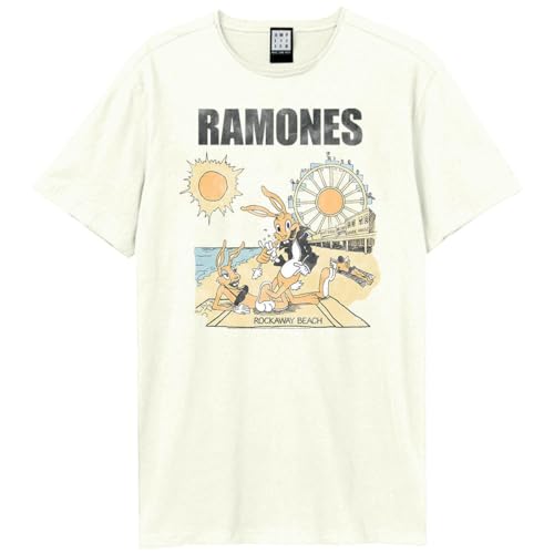 T-shirt Ramones vintage Rockaway Beach Amplified haut de gamme pour adulte