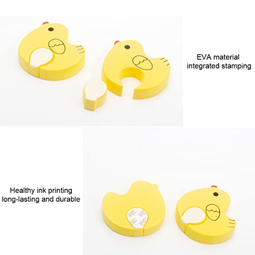 Reccisokz 6 pieces of baby safety door guards, cartoon animal chick design, foam children’s door stop, baby safety finger guards, protect baby fingers