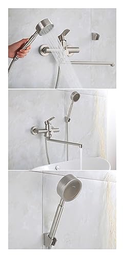 Robinet de douche mural à jet pressurisé avec buse étendue pour mitigeur eau chaude