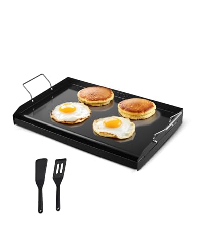 VEVOR Plaque de cuisson en acier au carbone, plaque de four rectangulaire universelle à dessus plat, 605 x 360 mm, batterie de cuisine familiale portable à gaz avec...