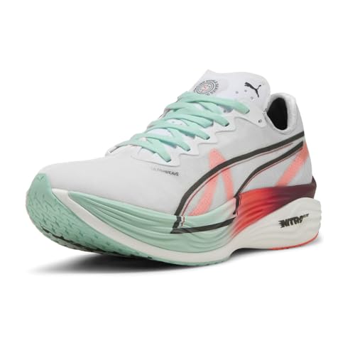 PUMA Womens Deviate Nitro Elite 3 Hyrox Ah25 Running Sneakers Shoes - Green, Red, White - Size 8 M2