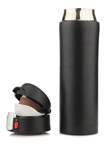 Garrafa Copo Térmica Aço Inox Squeeze Tampa Suco Café Chá Preto