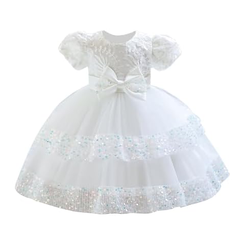 Belovecol Baby Girl Christening Dress with Bowknot Cover